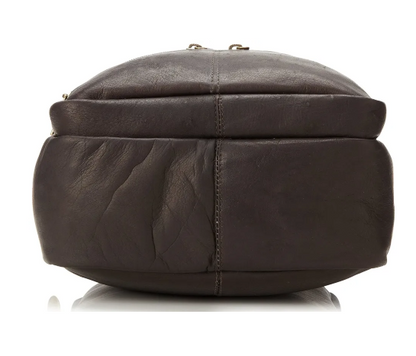 David King & Co. 454 Leather Large Cross Body Bag With Top Handle- $140