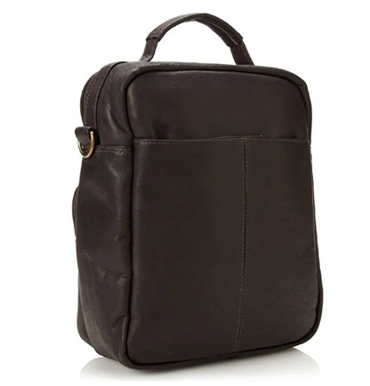 David King & Co. 454 Leather Large Cross Body Bag With Top Handle- $140