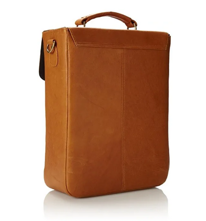 David King & Co. 434 Leather Travel Wine Carrier For 2 Bottles