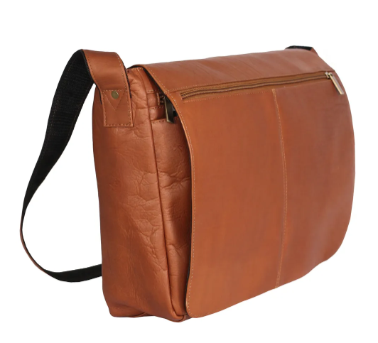 David King & Co. 189 Leather East/West Full Flap Over Messenger Bag- $155