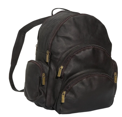 David King & Co. 322 Leather 322 Expandable Unlined Backpack- $165 Cafe