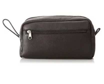 David King & Co. 418 Leather Small Double Toiletry/Shave Bag- $50