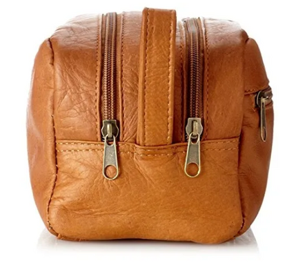 David King & Co. 418 Leather Small Double Toiletry/Shave Bag- $50