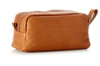 David King & Co. 418 Leather Small Double Toiletry/Shave Bag- $50