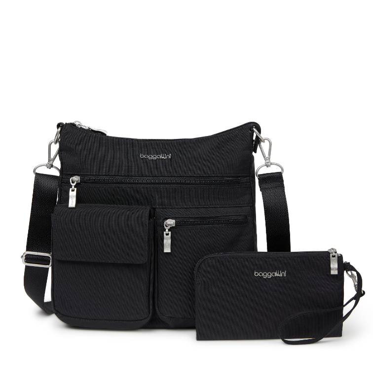 Baggallini Modern Everywhere Slim Crossbody With Removable RFID Wristlet Wallet