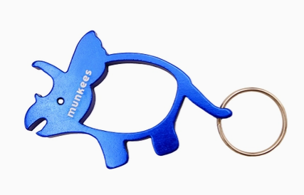 Dinosaur Bottle Opener Keychain- Triceratops- $8.00