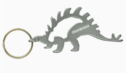 Dinosaur Bottle Opener Keychain- Stegosaurus- $8