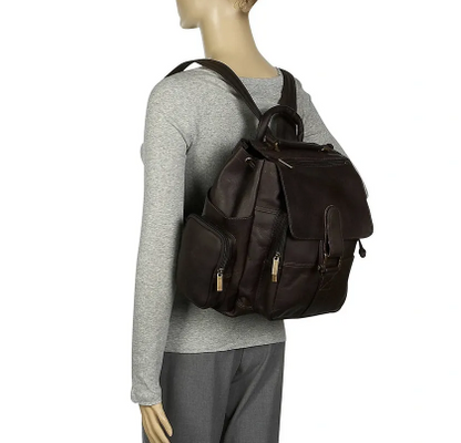 David King & Co. Leather Top Handle Extra Large Backpack