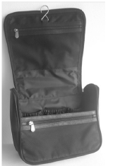 Distressed Leather Hanging Toiletry Kit