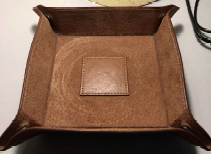 Vaquetta Leather Snap Valet Tray Tan