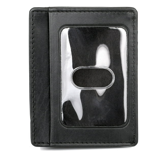 Dopp® Leather Regatta RFID Front Pocket Get-Away Wallet Black