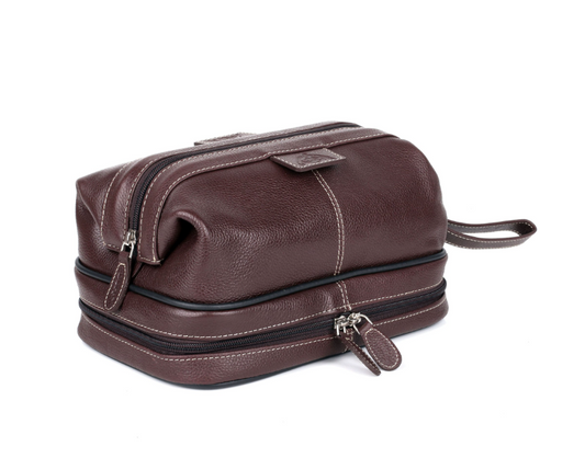 Dopp® Leather Travel Toiletry Kit with Bonus Items Brown