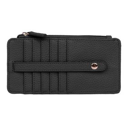 Julia Buxton Vegan RFID Pik-Me-Up® Thin Card Wallet Black
