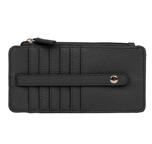 Julia Buxton Vegan Pik-Me-Up® Thin Card Wallet Black