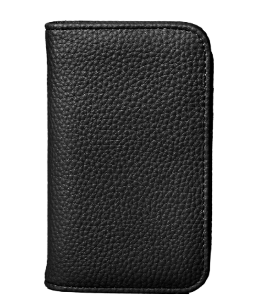 Julia Buxton Vegan RFID Pebble Pik-Me-Up® Snap Card Wallet Black