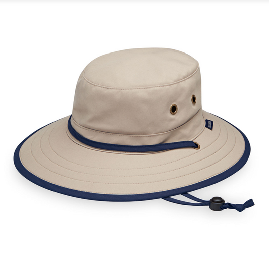 Wallaroo Hat Company- Explorer Hat Camel Navy