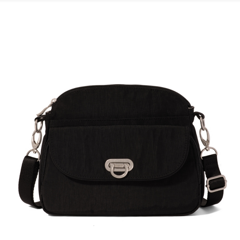 Baggallini Coastal Flip Lock Crossbody w/ RFID Black