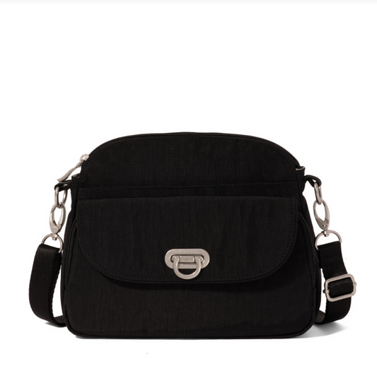 Baggallini Coastal Flip Lock Crossbody w/ RFID Black
