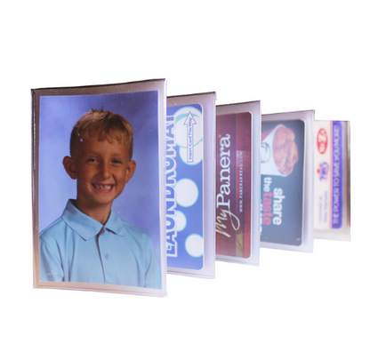 Big Skinny Card/Photo Accordion Insert for Wallet (wallet NOT included) Clear