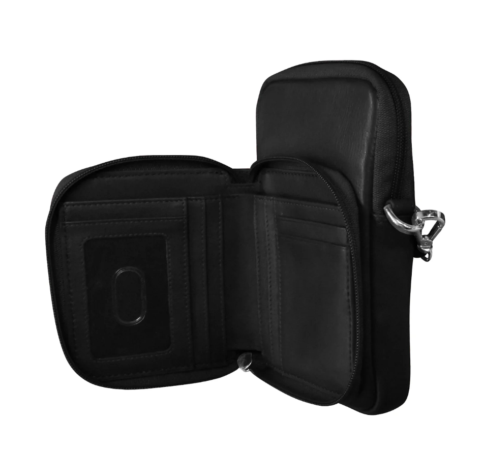 ili New York Leather Zip Around Phone Bag w/ RFID