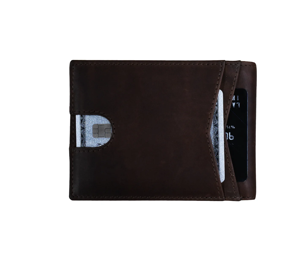 ili New York Leather Bifold Wallet w/ Airtag Holder and RFID