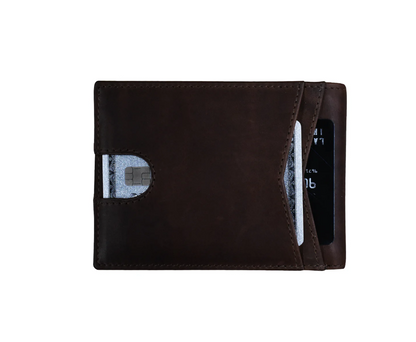 ili New York Leather Bifold Wallet w/ Airtag Holder and RFID