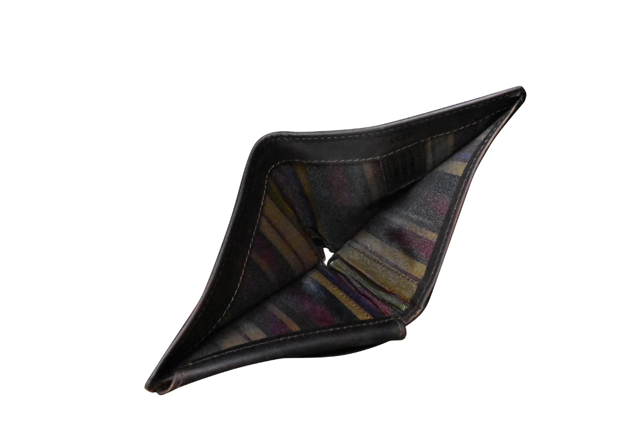 ili New York Leather Compact Bifold with Left Flip and RFID