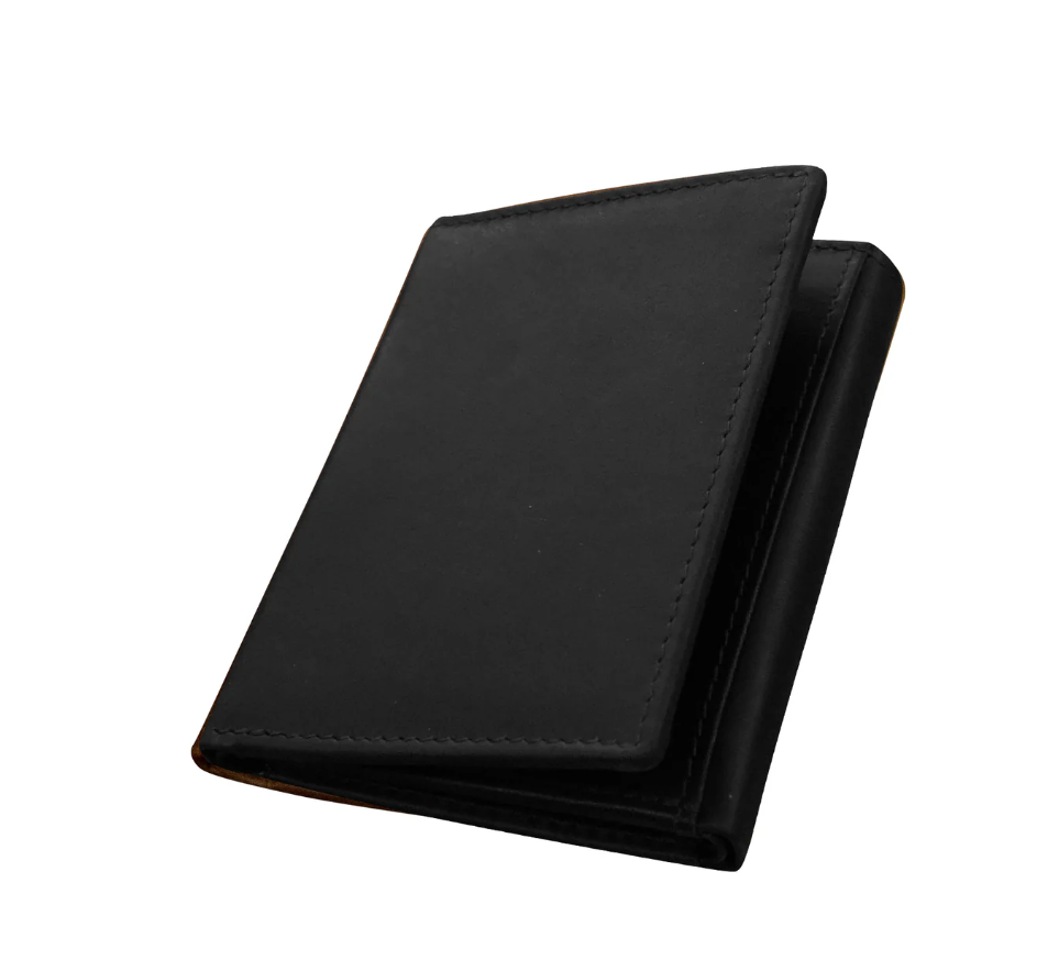 ili New York Leather Trifold Wallet w/ Back ID and RFID