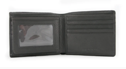 Osgoode Marley Leather RFID Security Passcase Bifold Wallet Black