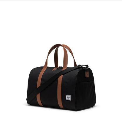 Herschel Novel™ Carry On Duffle (26.5L) with laptop sleeve and trolley strap Black Tan