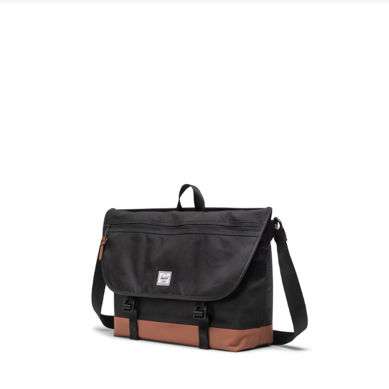Herschel Cove Messenger Bag (22.5 L) Black Tan