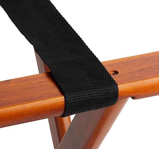 Lancaster Table & Seating Walnut Wood Folding Luggage Rack - In-Store Pickup Only