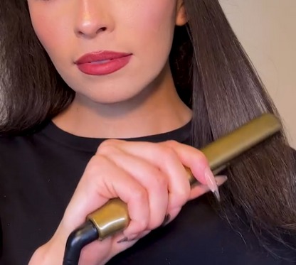 Glister Dual Voltage Mini Flat Iron with Travel Carrying Bag