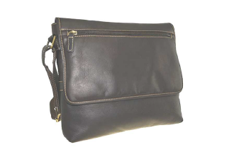Vaquetta Leather Small Messenger Bag Brown