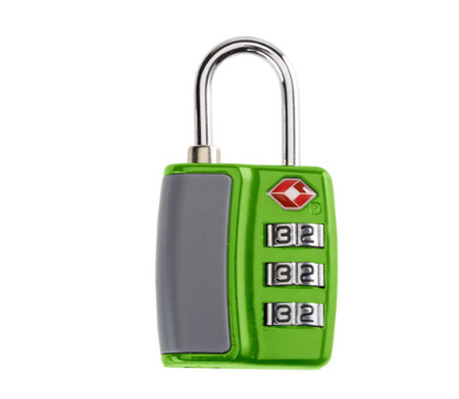 TSA Accepted Combination Luggage Locks Green