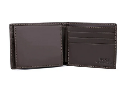Dopp® Leather Regatta RFID Credit Card Billfold Wallet Brown