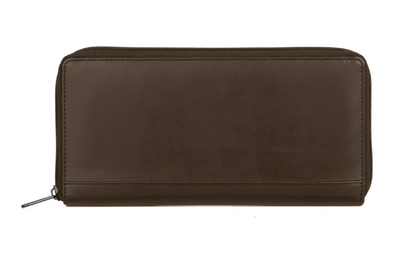 Dopp® Leather Regatta RFID Zipper Passport Wallet Brown