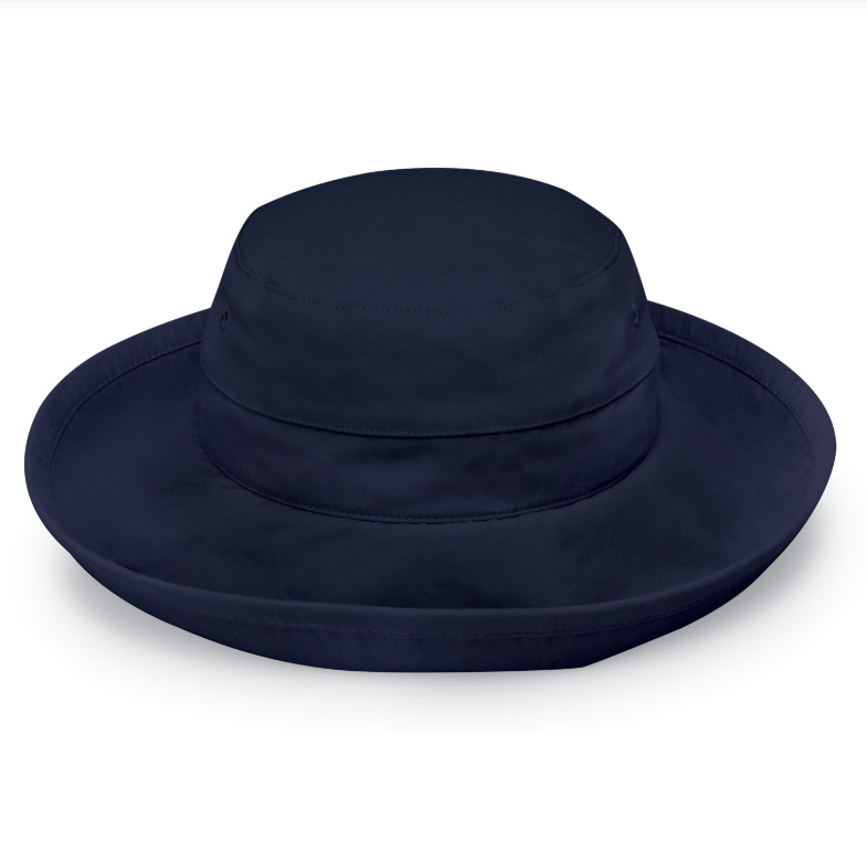 Wallaroo Packable Hat- Casual Traveler UPF 50+ Navy Medium