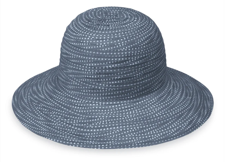 Wallaroo Hat Company- Petite Scrunchie UPF 50+ Slate White Petite