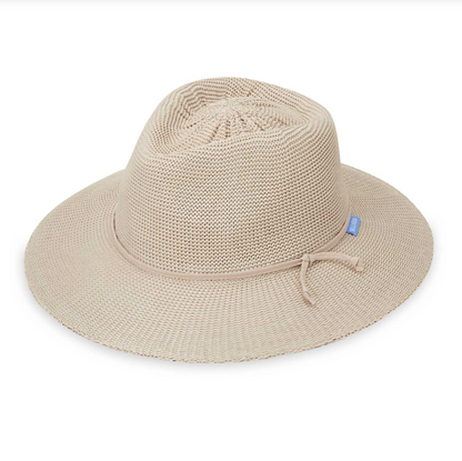 Wallaroo Packable Hat - Victoria Fedora UPF 50+ Stone Medium