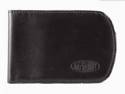 Big Skinny Curve RFID Bifold Wallet Leather Black