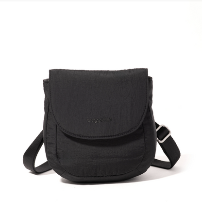 Baggallini Swift Flap Mini RFID Crossbody Black