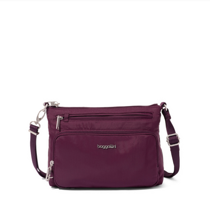 Baggallini Securtex Anti-Theft RFID Keepsake Crossbody Bag Mulberry