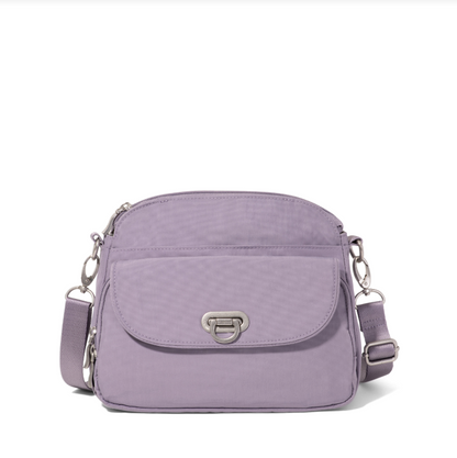 Baggallini Coastal Flip Lock Crossbody w/ RFID Lilac
