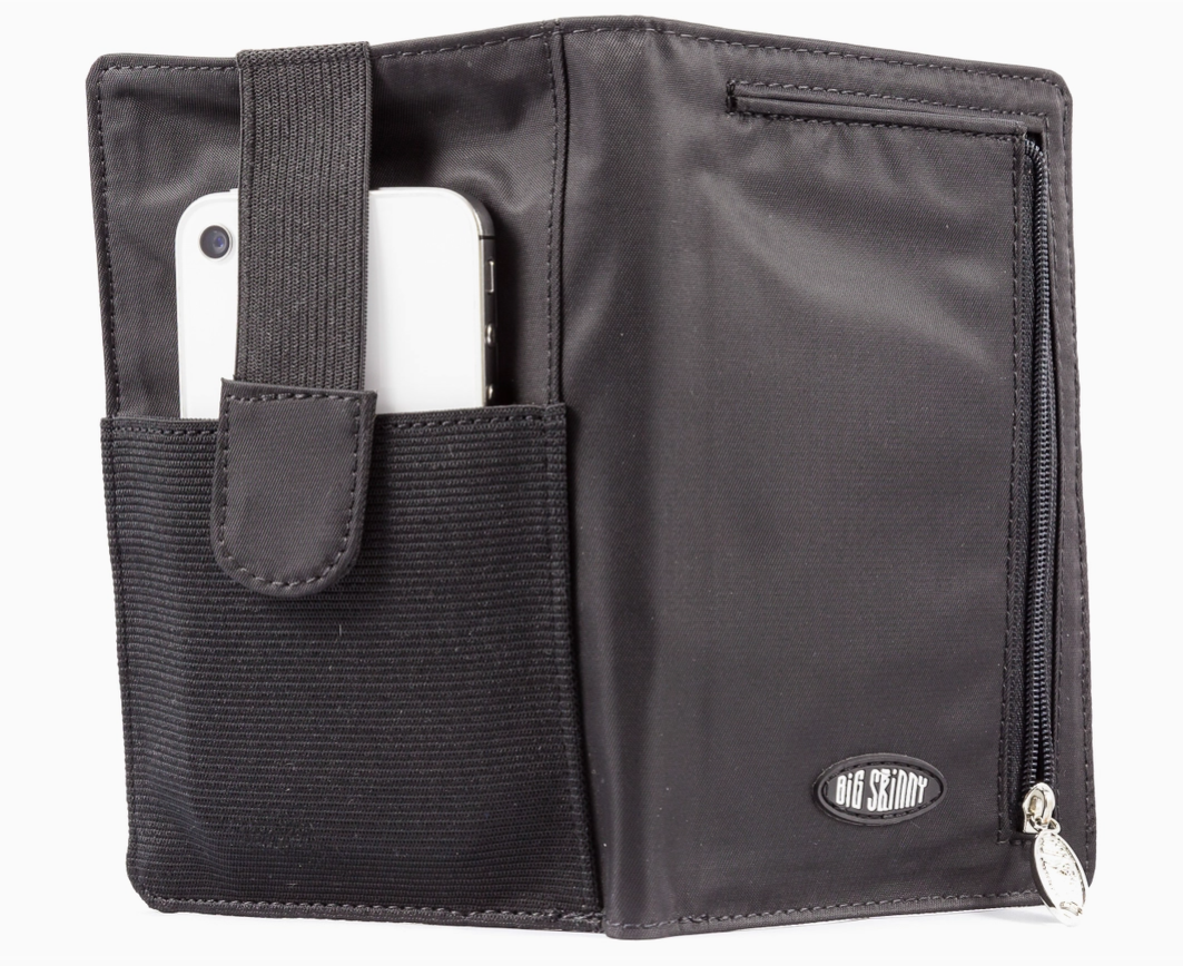 Big Skinny Rfid Blocking Plus Sized Myphone Bifold Wallet Black