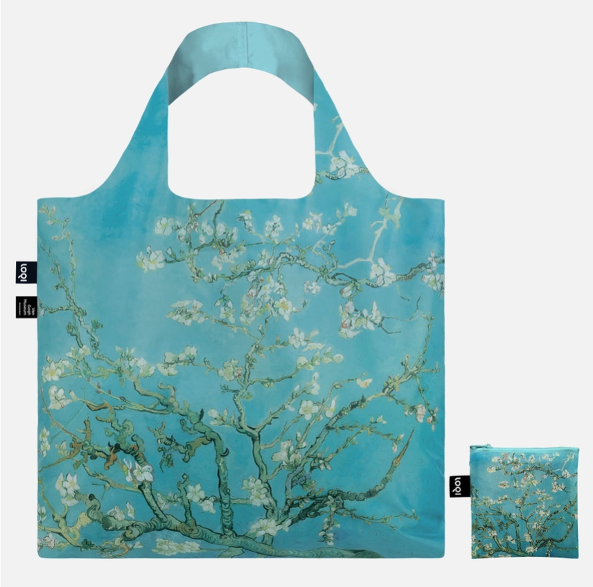 LOQI Packable Shopping Tote Vincent Van Gogh Almond Blossom