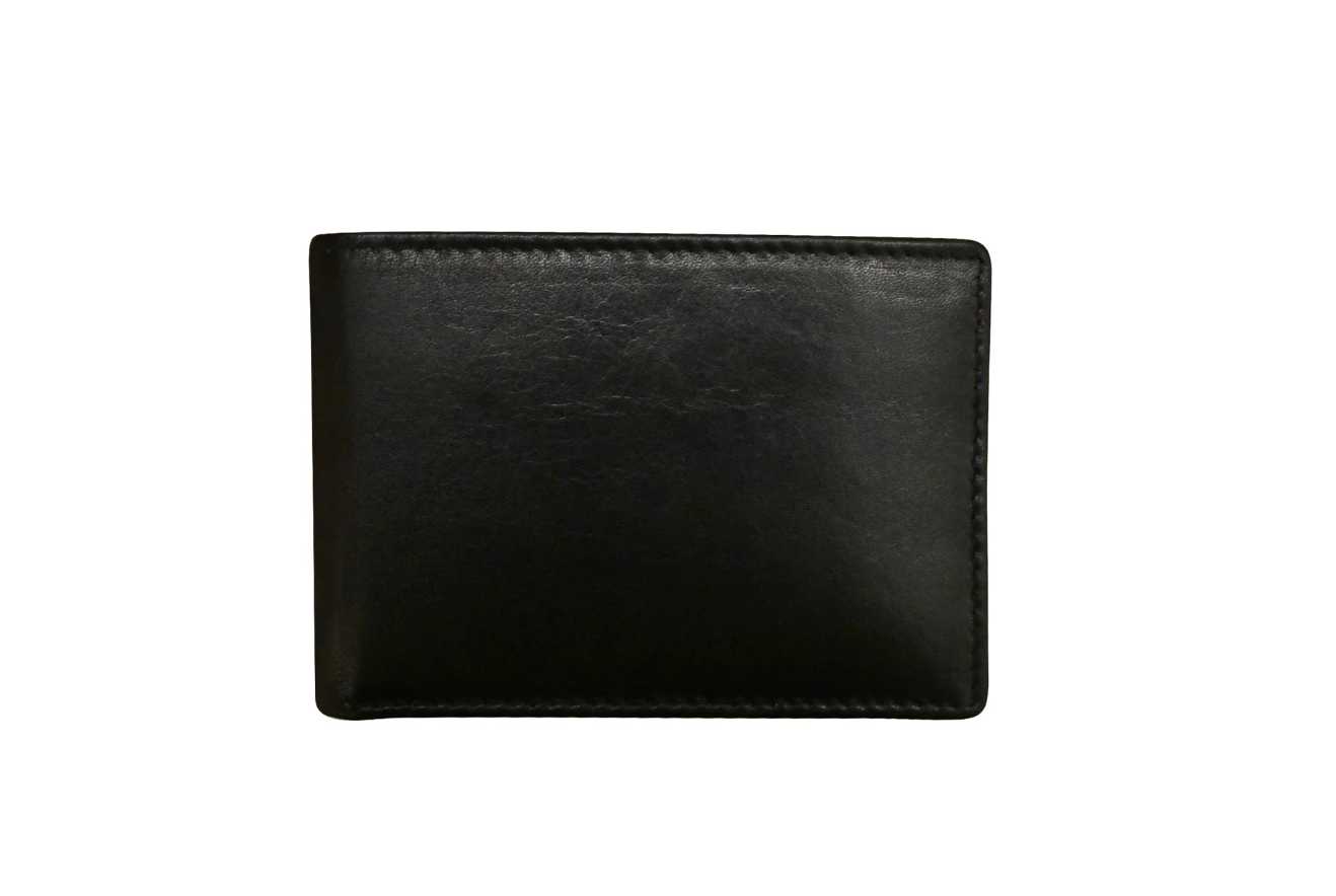 ili New York Leather Compact Bifold with Left Flip and RFID