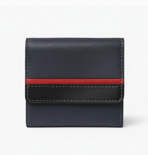 Osgoode Marley RFID Leather Ultra Mini Trifold Wallet with zipper- 1402 Storm Combo