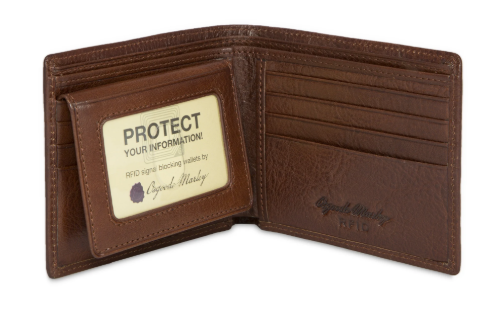 Osgoode Marley Italian Vegetable Dyed Leather RFID Bifold/Trifold Passcase Wallet Whiskey