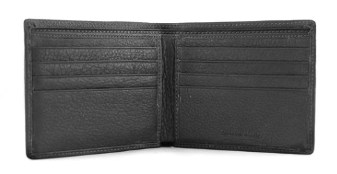 Osgoode Marley Leather RFID Eight Pocket Thinfold Bifold Wallet Black